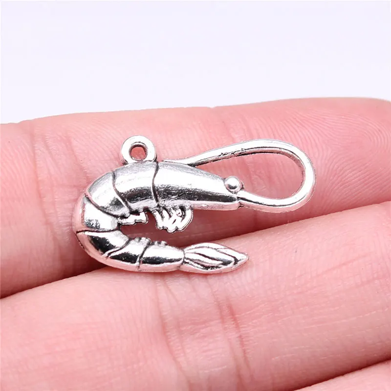 

10pcs Fashion Alloy Animal Cute Lobster Charms 15*28mm AAC019