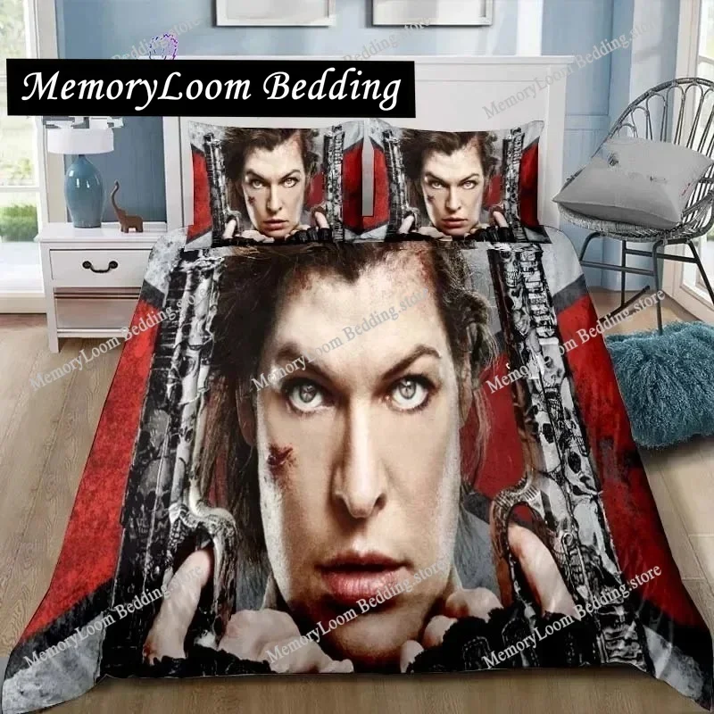 3D Print R-Resident Evil Games Gamer Bedding Set Single Twin Full Queen King Size Bed Set Adult Kid Bedroom