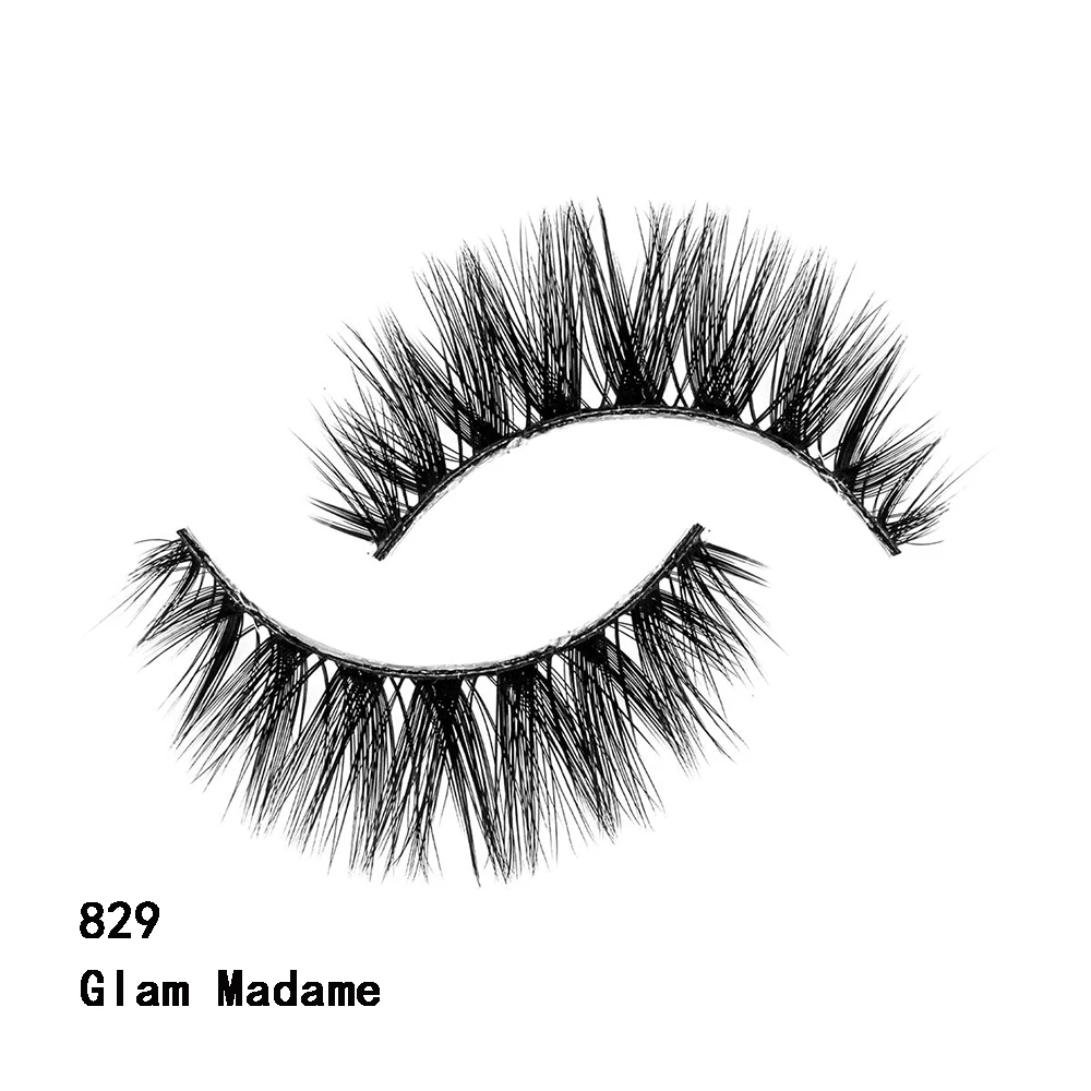 Clavier Strip Me Lahes 809/811/829 Fake Eyelashes Natural Long Thick Daily Makeup Thick Cross Eyelash Hand Made Lashes Extension