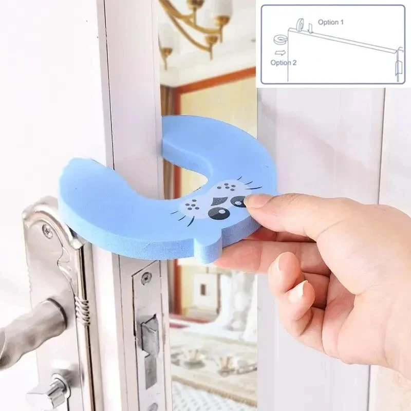 1/2pcs Baby Safety EVA Door Stopper Anti-Pinch Finger Guard Cute Animal Design Child Lock Protector for Furniture Newborn Care - view 3