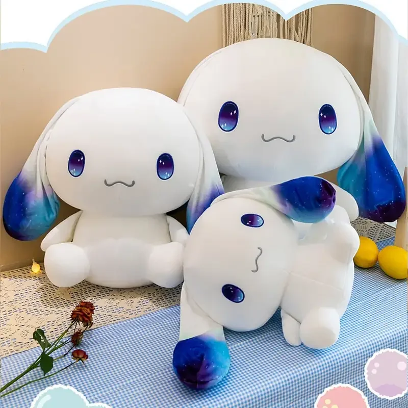 Sanrios Anime Starry Sky Cinnamoroll Plush Big-eared Dog Plush Toy Doll Girl Sleeping With Pillow Wedding Gift Kawaii Pillow Toy