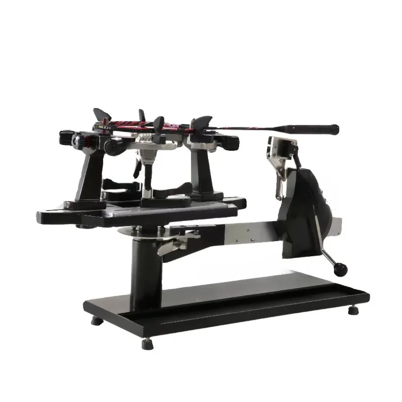 Badminton racket threading machine