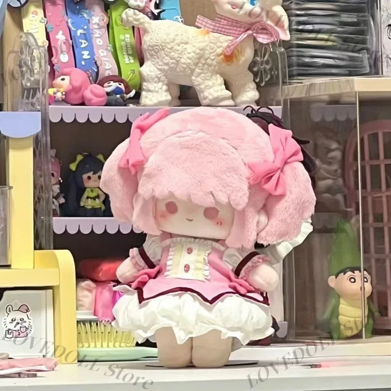 20 cm Großhandel Anime Mädchen Kaname Madoka Kawaii Cosplay Baumwolle Puppe Körper Cartoon Weiche Plüschtiere Spielzeug Figuren Fans Sammlung Geschenk