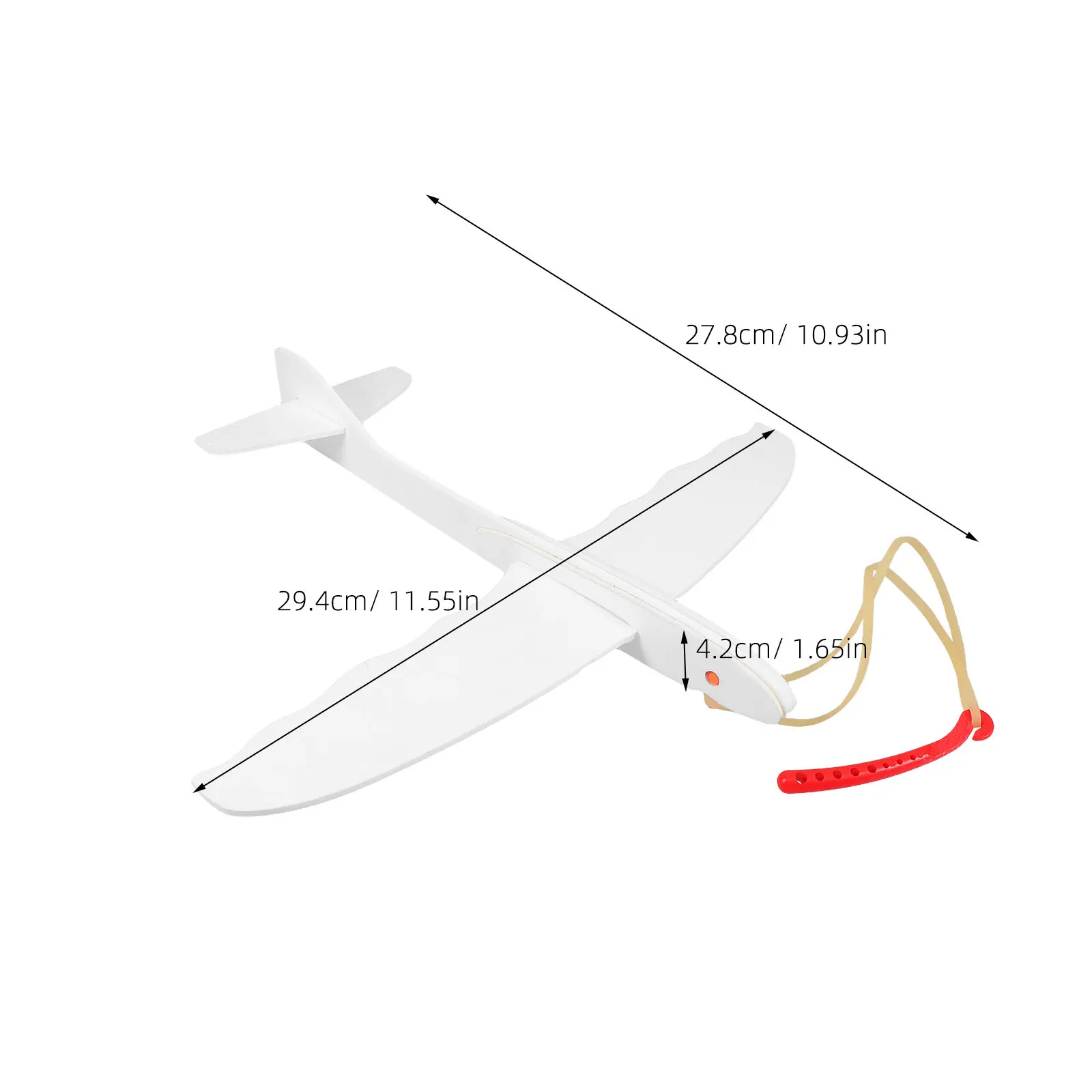 Foam Airplane Kids Hand-Thrown Rubber Band Glider DIY Paint Your Own Outdoor Craft Flying Plane for Backyard Park Activities