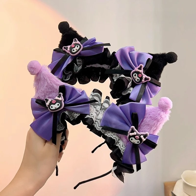 

Sanrio Cute Cartoon Hairpin Maid Headwear Halloween Headband Hair Accessories Headbands for Women Christmas Gifts