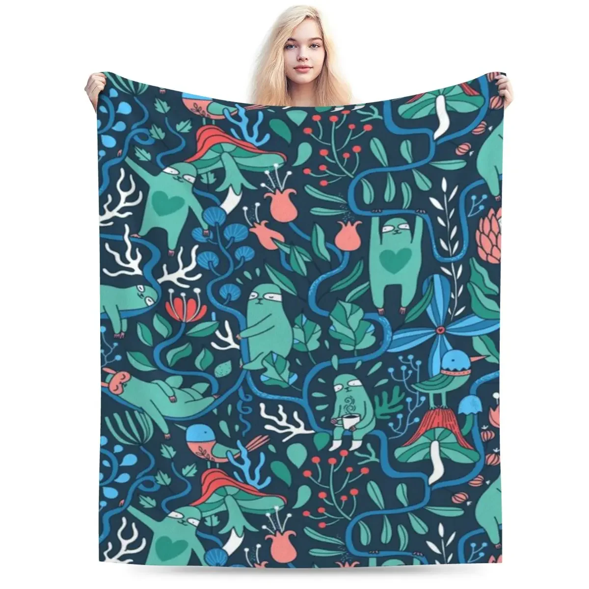 

Sloths Garden An Ultra-Soft Micro Fleece Blanket