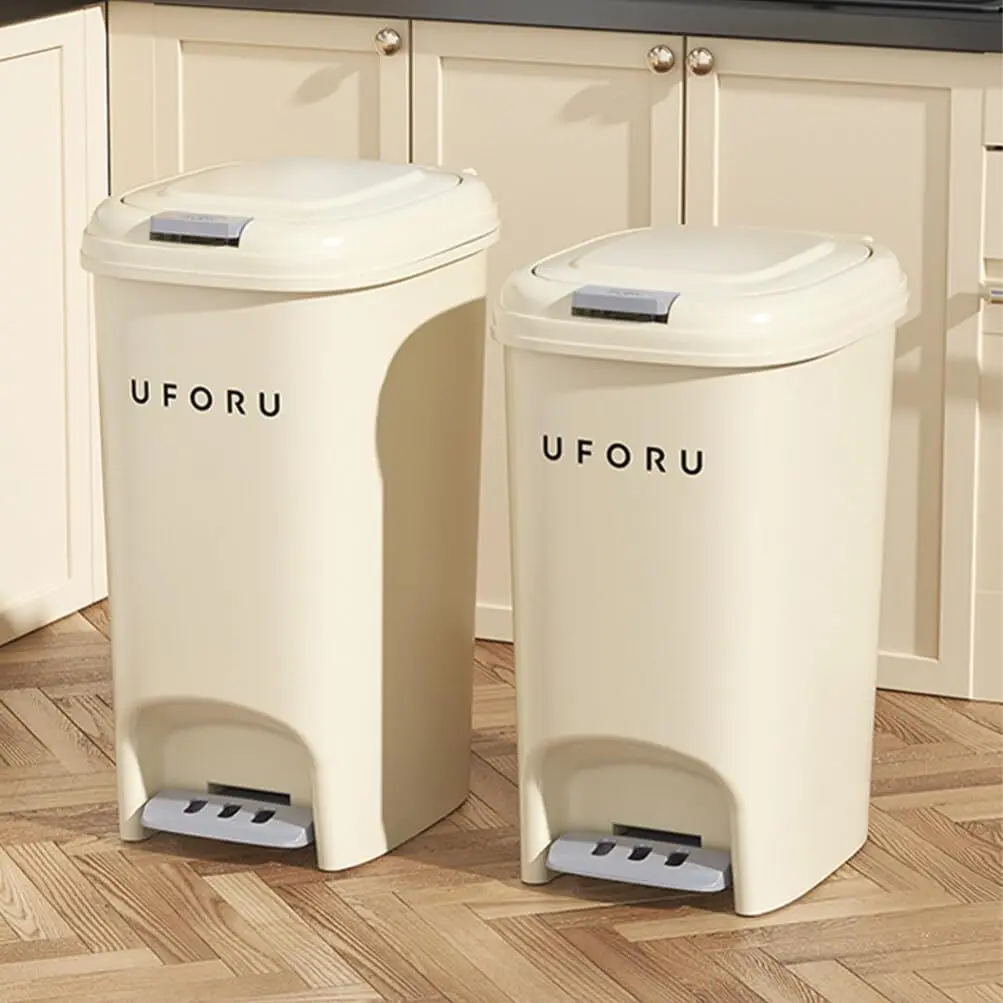 Light luxury pedal trash can with lid, large capacity, suitable for kitchen, living room, bathroom, and toilet