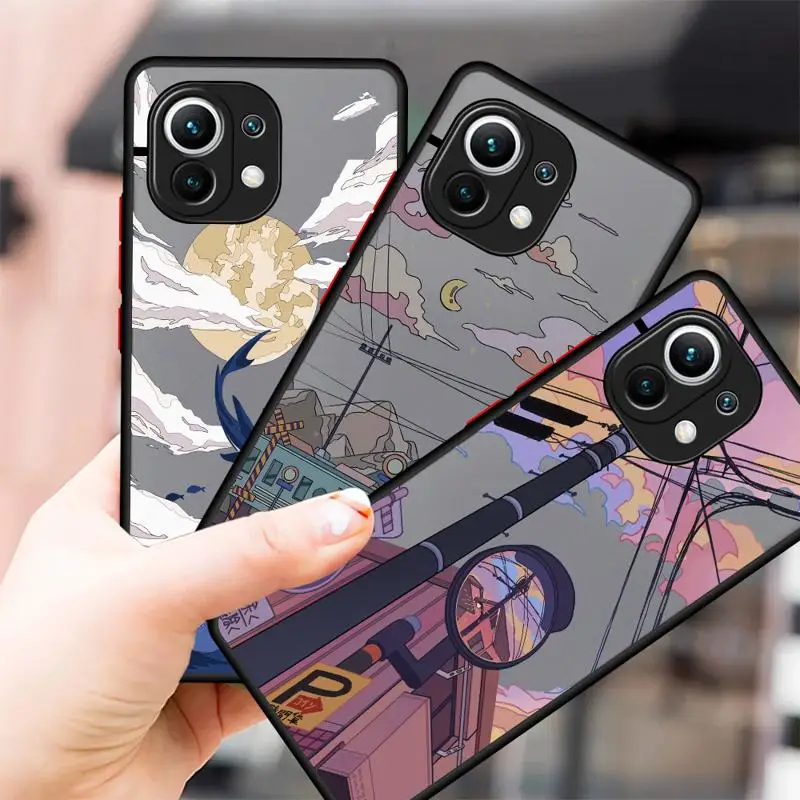 phone cases for Xiaomi Mi Poco X4 Pro 14 M5 Mi 11 C40 11T Pro funda case X3 NFC 13 12 Luxury Cover City High Altitude Aircraft