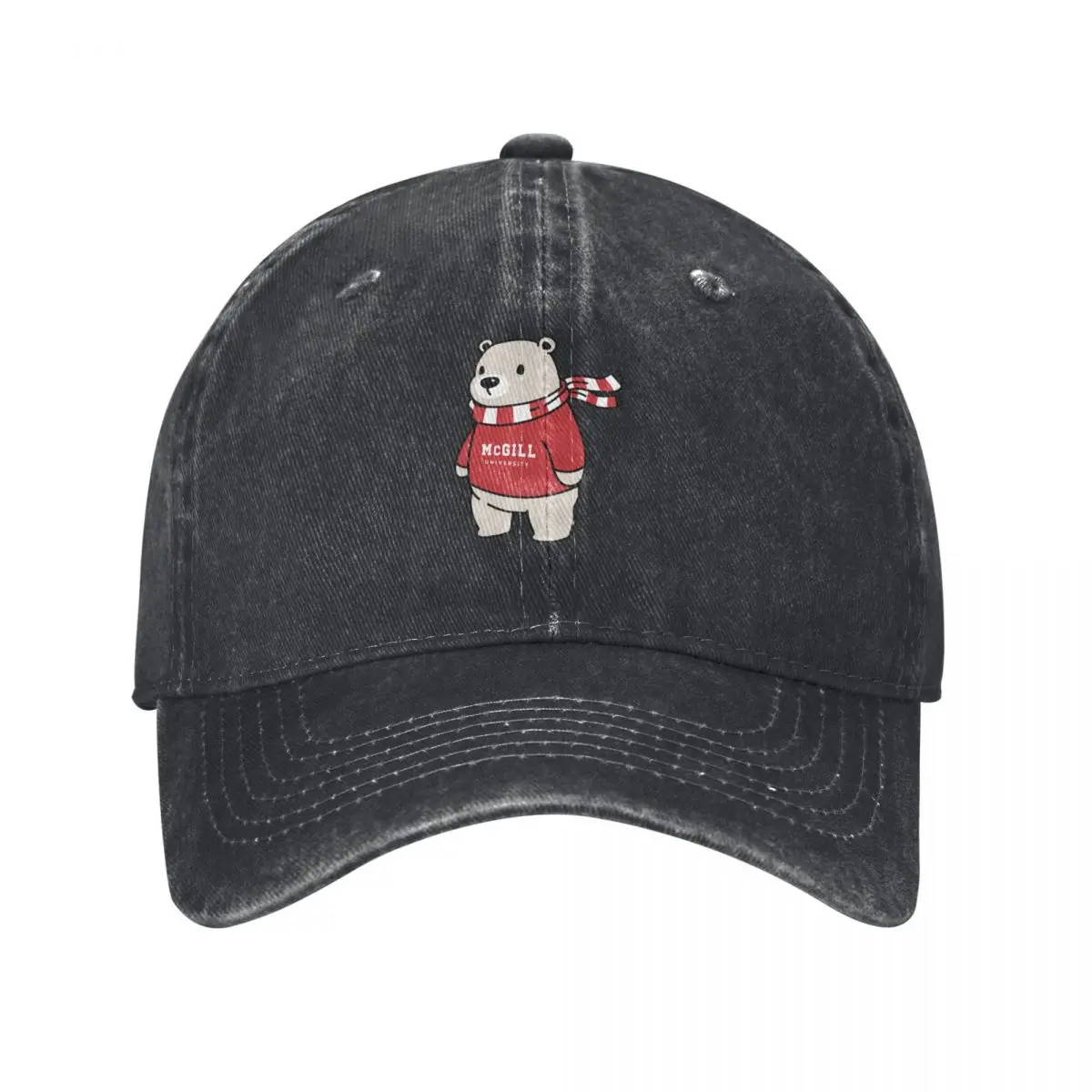 McGill University Bear With Sweater, marty, mcgill university logo, canadian university, martlet, french - james mc Baseball Cap