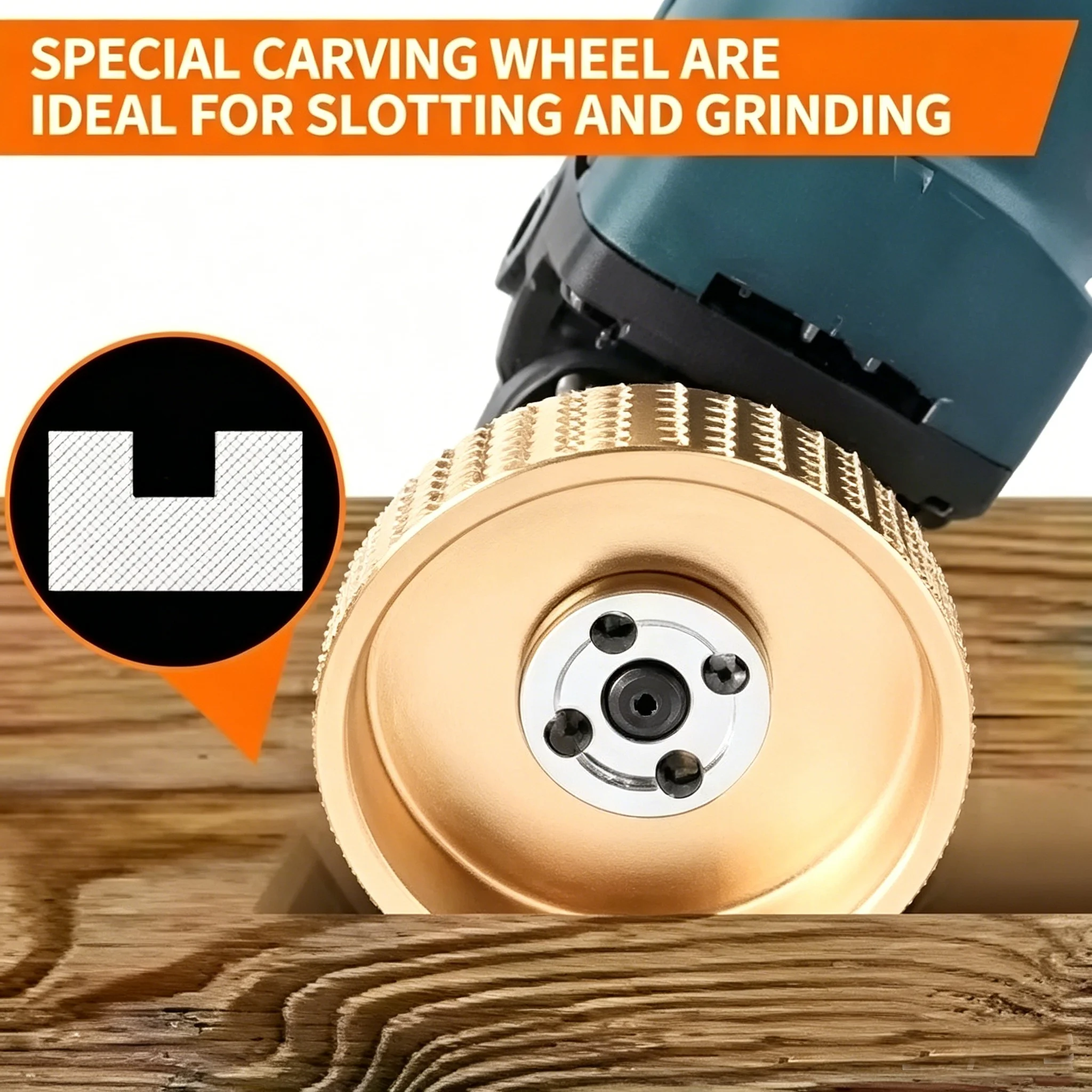 1pcs Woodworking Carving And Polishing Wheel Multi-Functional Abrasive Wheel Forming Abrasive Disc For Timber Craft Polishing
