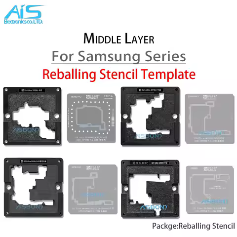 Middle Layer Reballing Stencil Template Station For Samsung S20 S21 S22 S23 S24 S25 Ultra S21Ultra S23Ultra Tin Planting Net