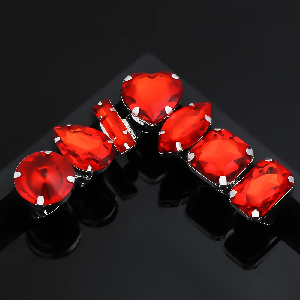 7pcs Crystal Rings Set Exaggerate Large Open Ring Hand Jewelry Set Fashion Rhinestone Finger Accessories Wedding Party Banquet