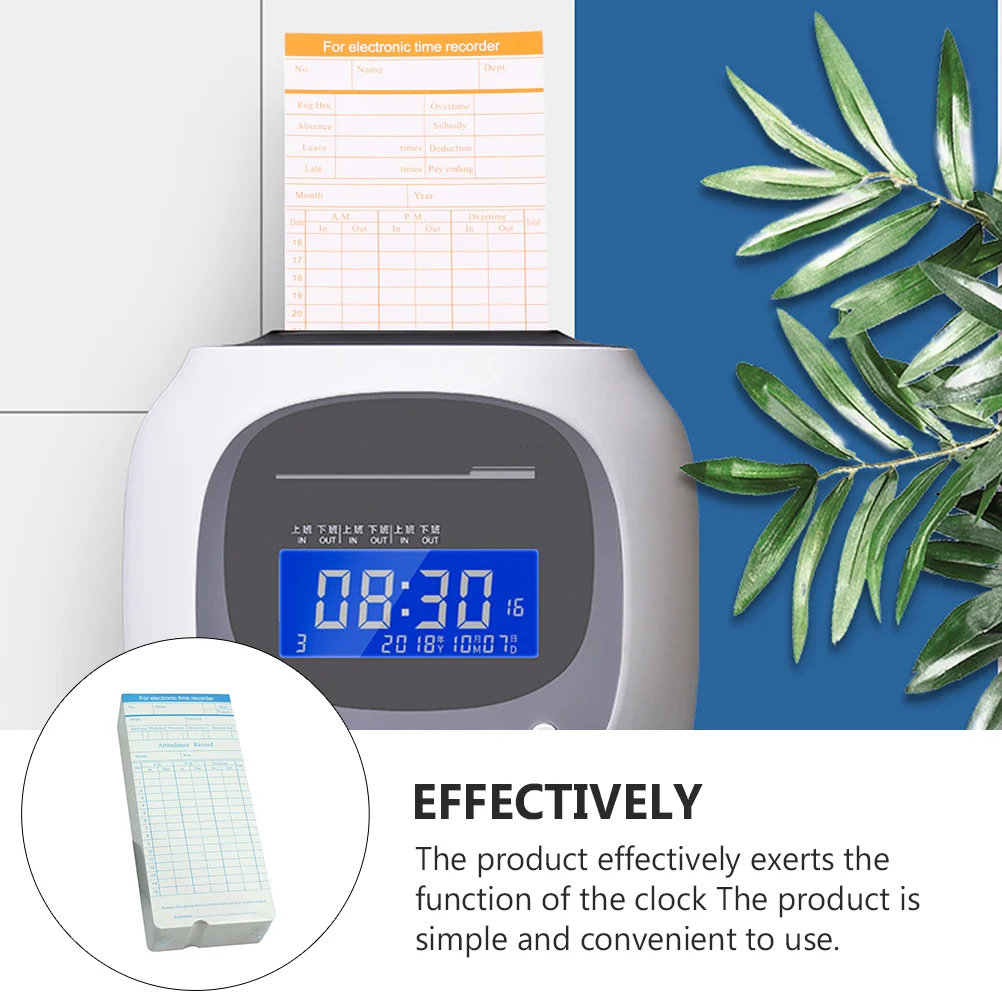 การ์ดบันทึกภาพการเข้าร่วมเวลากระดาษ100แผ่น (สีสุ่ม)
