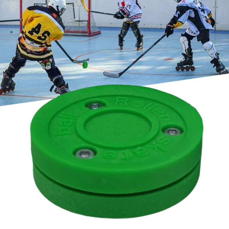 1PC Reusable Green Biscuit Ice Hockey Puck Replacement Hockey Training Puck Street Hockey Roller Ice Hockey Sports Accessory