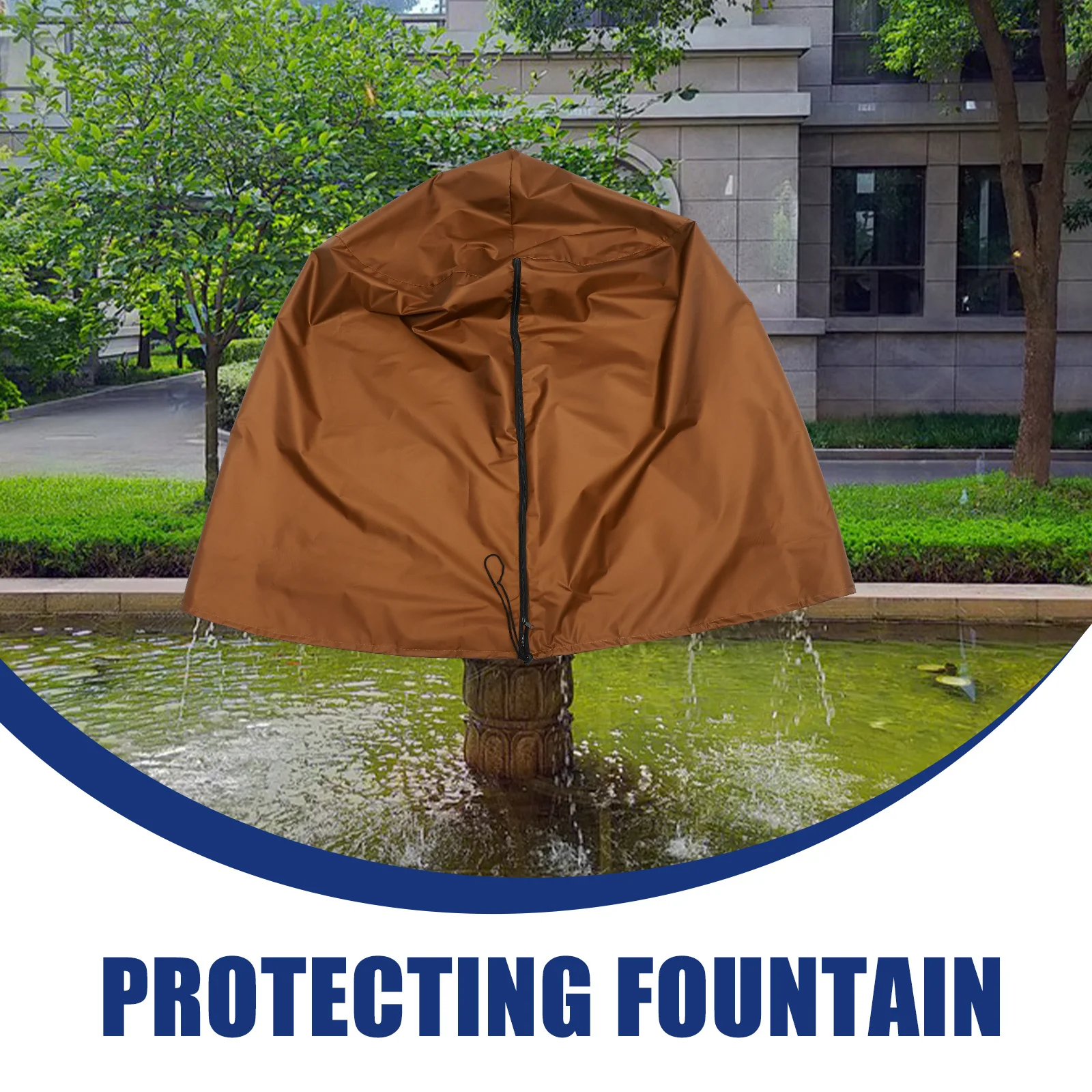 

Garden Fountain Cover Heavy-Duty Oxford Cloth Waterproof Durable Protective Cover for Outdoor Fountain Weather Resistant