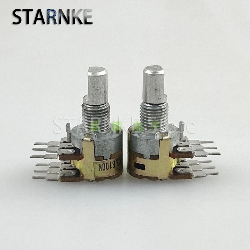 2PCS R1210G B100K 12-type 6-pin Dual Speaker Amplifier Audio Volume Potentiometer B104