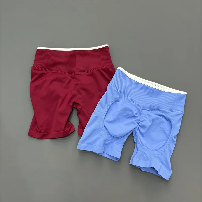 HISTELLO Ignite Sculpt Scrunch Shorts Nahtlose, tief sitzende, formgebende, bauchkontrollierende Yoga- und Fitness-Shorts mit Naked-Feel-Effekt – Detail 8