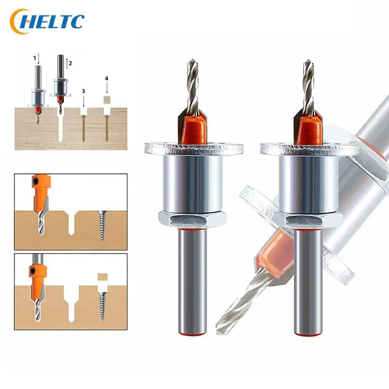 

1 шт. Серебряный Регулируемый зенкер из сплава деревообрабатывающий фрезерный станок ограничитель сердечника сверла из сплава сверла для сверления древесины фреза винтовое сверло