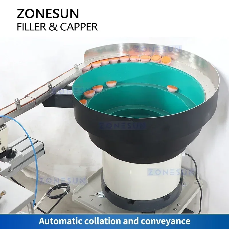 ZONESUN Automatic Filling Capping Production Line Piston Pump Filler Capper Paint Can Cap Packaging Equipment ZS-FAL180B4