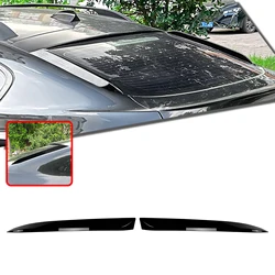 Rear Window Side Spoiler Trim Wing For BMW X6 X6M E71 E72 2008-2014 Carbon Fiber Look/Gloss Black Tailgate Windshield Deflector