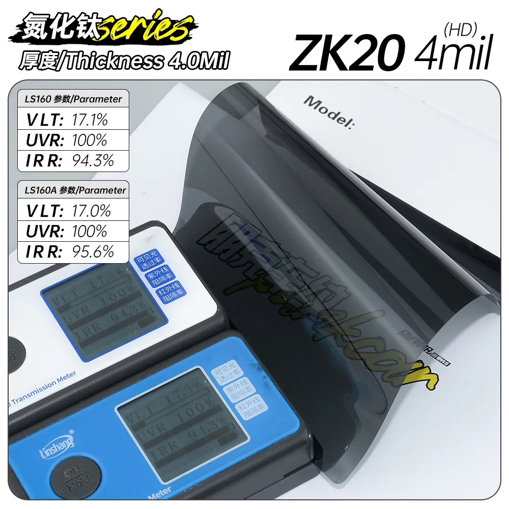 ZK4mil Magnético Car Sun Film ZK4mil Nitreto de titânio Filme de isolamento térmico Filme de vidro de janela inteira Filme de protetor solar