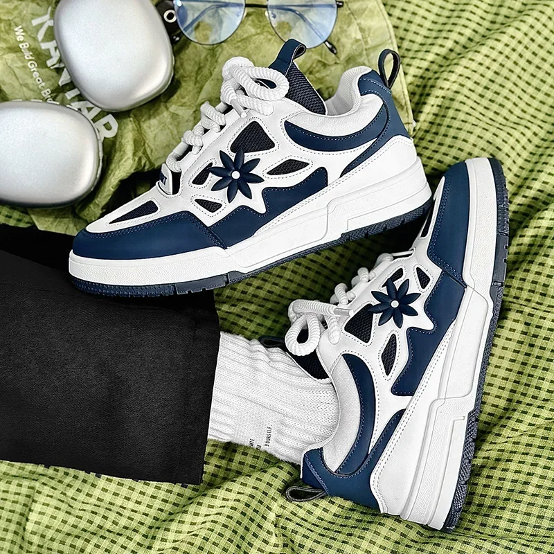 

Новые мужские кроссовки на платформе для активного отдыха, дышащие повседневные туфли, дизайнерские скейтерские кеды Zapatillas Hombre 2025