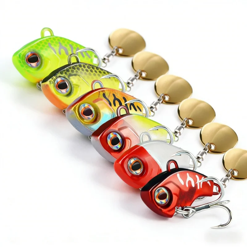 6PCS Third Generation CycloneVI BRotating Sequin Lure Mini Bait 9-22G Suitable for Mandarin Fish And Bass