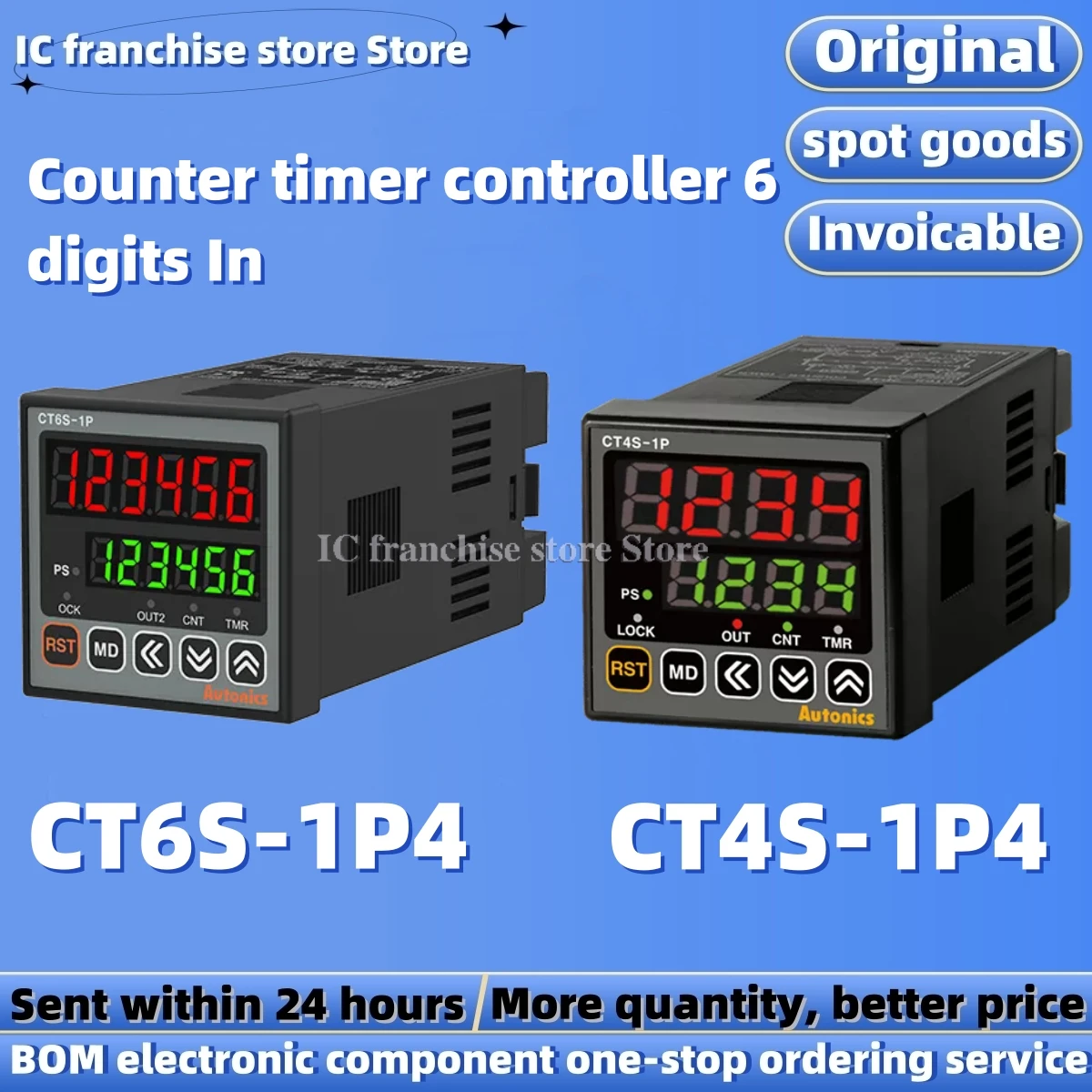 1PCS//LOT CT6S-1P4 CT4S-1P4 Counter timer controller 6 digits In 100% Original stock