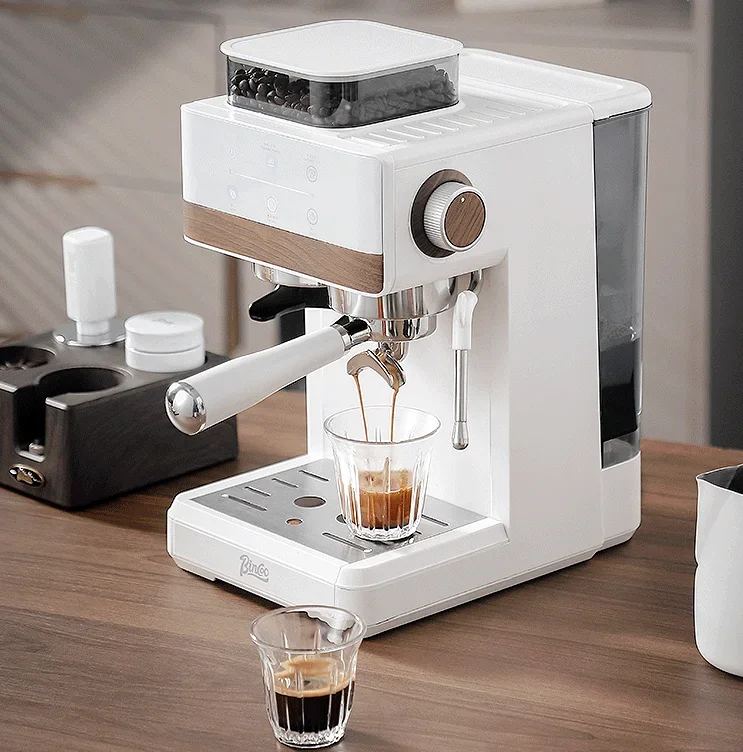 

Горячая и холодная двойная экстракция, полуавтоматическая кофемашина для эспрессо, мини-итальянская кофеварка, домашняя маленькая капучино