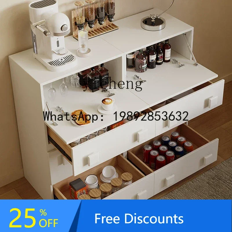 floor TV cabinet modern simple household living room storage locker integrated light luxury small apartment floor cabinet