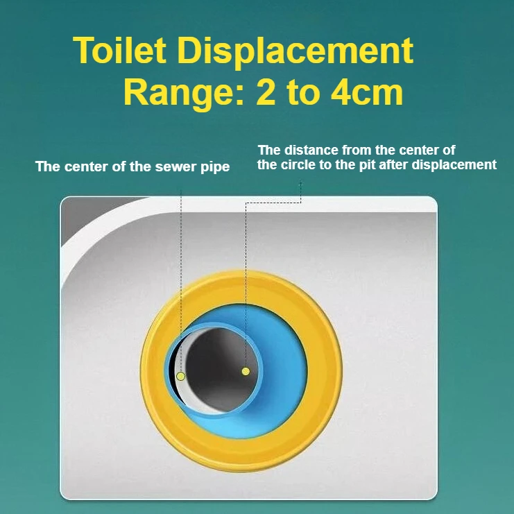 Anello di tenuta universale Sedile WC ispessito Deodorante Tubo di scarico Facile installazione Flangia di tenuta Anello WC Anello Closestool Uso