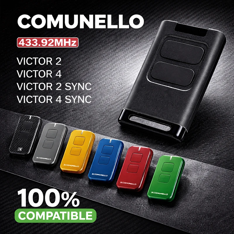 For COMUNELLO VICTOR 2 4 RC SYNC Gate Remote Control 433.92MHz Rolling Code Garage Door Remote Control Electric Gate Opener