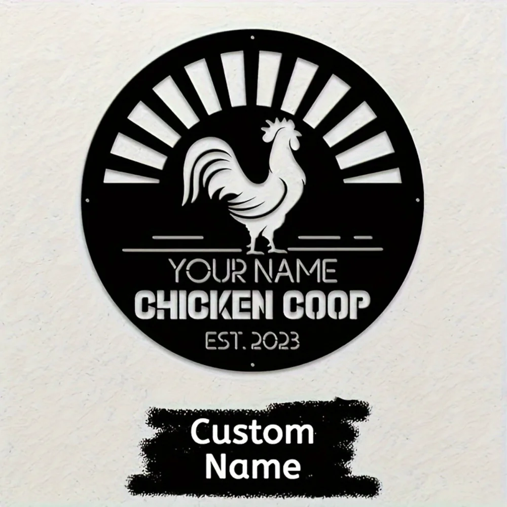 

Customizable Metal Sign for Chicken Coop with Personalized Nameplate Perfect for Farm Cottage Decor Easy Install Durable Gift