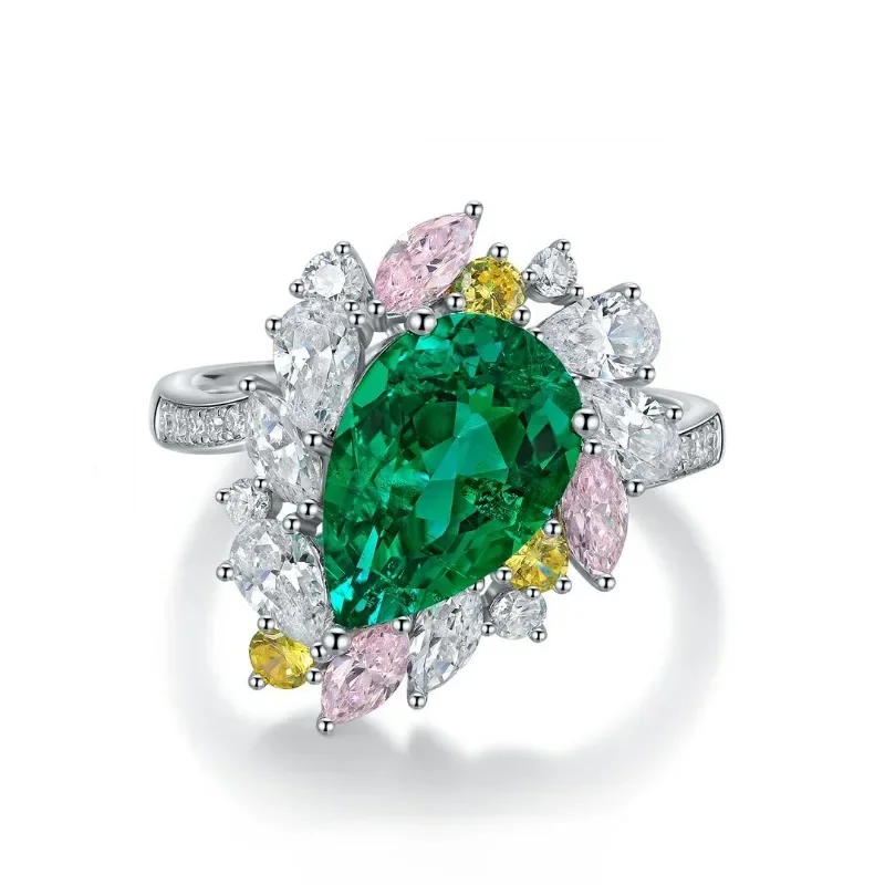Pirmiana Classic S925 Silver 2.86ct Lab Grown Emerald Engagement ring