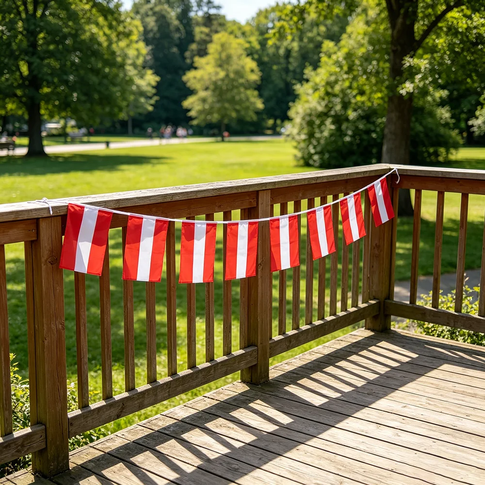 20pcs/lot Austria bunting flags 14x21cm Pennant Austria String Banner Festival Party Holiday for decoration