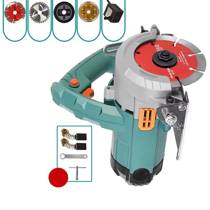 08170 New 220V Portable Electric Cutting Machine Wood Stone Tile Concrete Slotter Metal Cutting Saw Power Tool