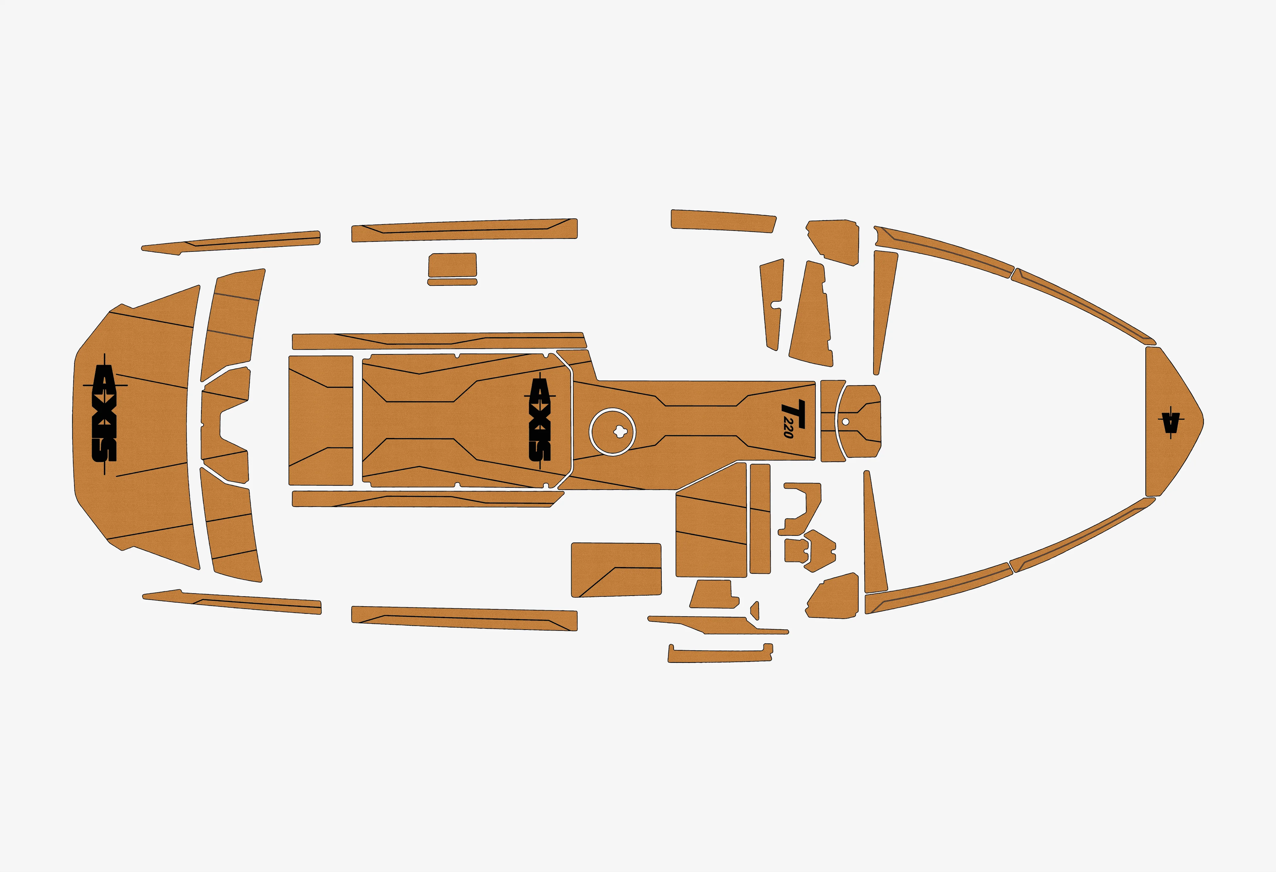 

Ось 2022, T220, 1/4 дюйма, 6 мм, пенопласт EVA, Нескользящий морской коврик из тикового дерева, настил из ПВХ, оздоровительный ковер, морской пол
