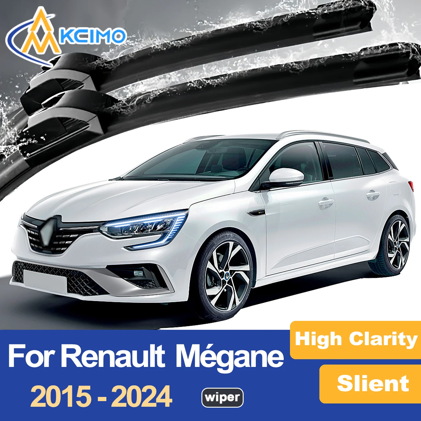 

Premium Wiper Blades for Renault Mégane BFB KFB LFB Grandcoupé Renault Mégane 2015-2024 Streak Free Durable Clear Visibility