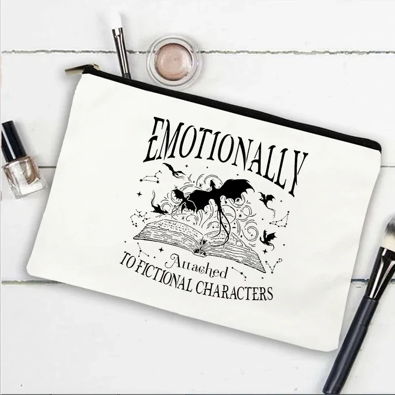 Emotional attachment, fictional makeup bag, fantasy book, fourth wing, change bag, ancient dragon knight book, medicine bag