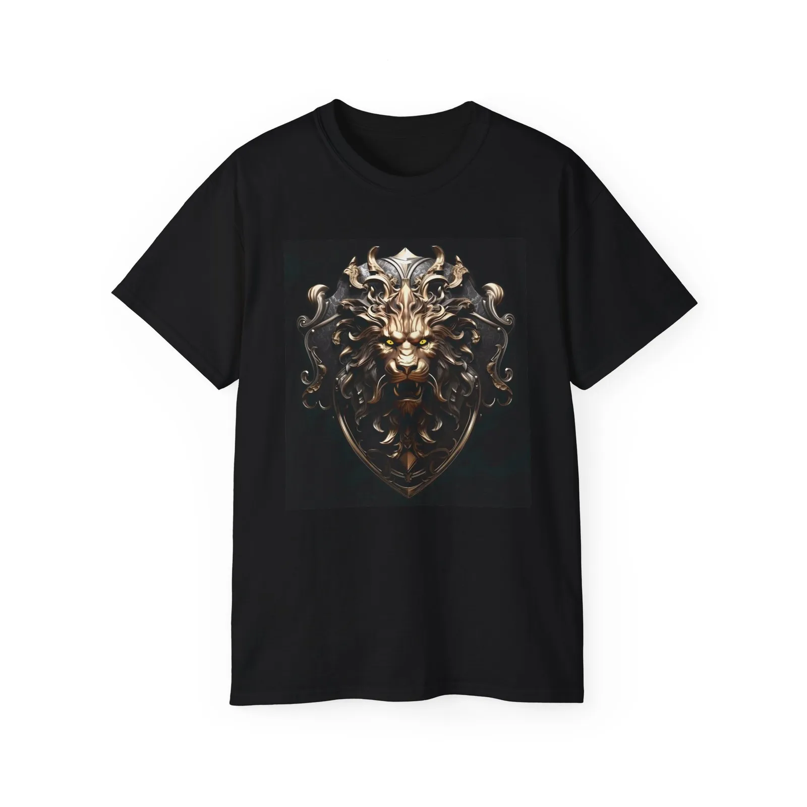 Roaring Gold Lion Shield Vintage New Ultra Cotton T Shirt Tee S M L XL 2XL 3XL