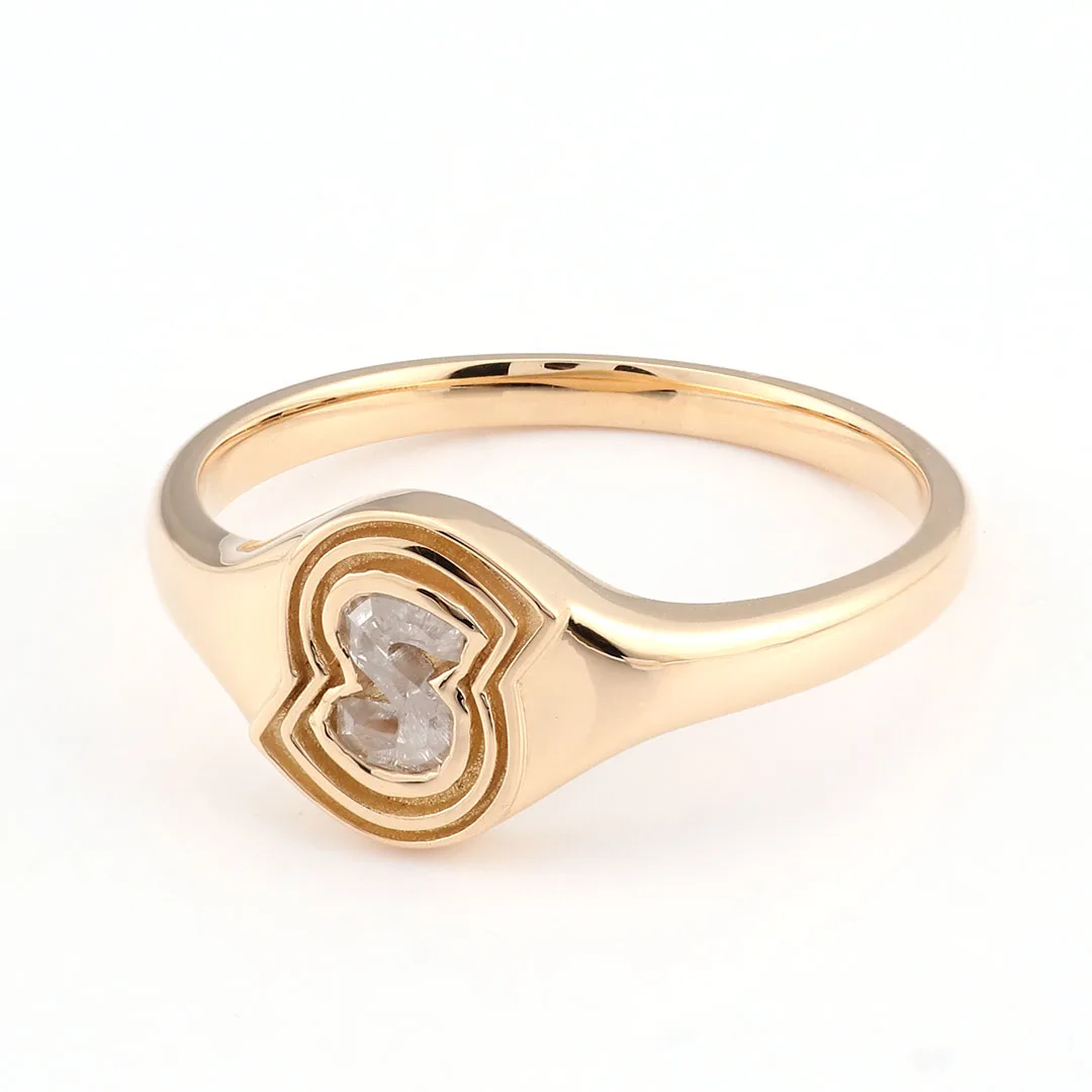 Bague chevalière en or jaune 18 carats avec lettre S, diamant Moissanite GRA en forme de lettre personnalisée pour femmes, bague personnalisée