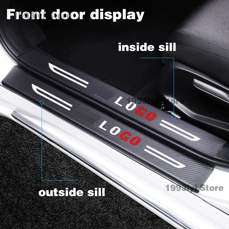 For Chery Exeed VX 2021 2022 2023 Car Door Sill Pedal Board Cover Trim Carbon Fiber Rear Bumper Trunk Sticker Auto Accessories