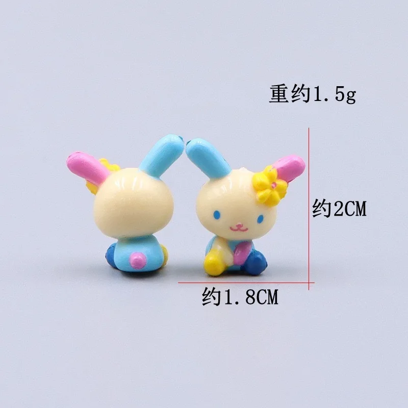 NEW Cute Usahana Keychain Cartoon Anime Bunny Kawaii PVC Keychains Mascot Charm Mini Small Key Chain Keyring Keyholder