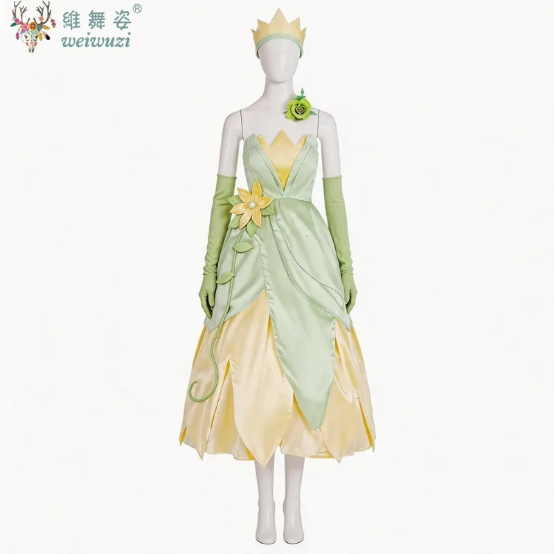 Adult Women Stage Play Cosplay Costume Elegant The Frog Princess Fantasy Dress Halloween Carnival Birthday Party Frock Ball Gown view 4