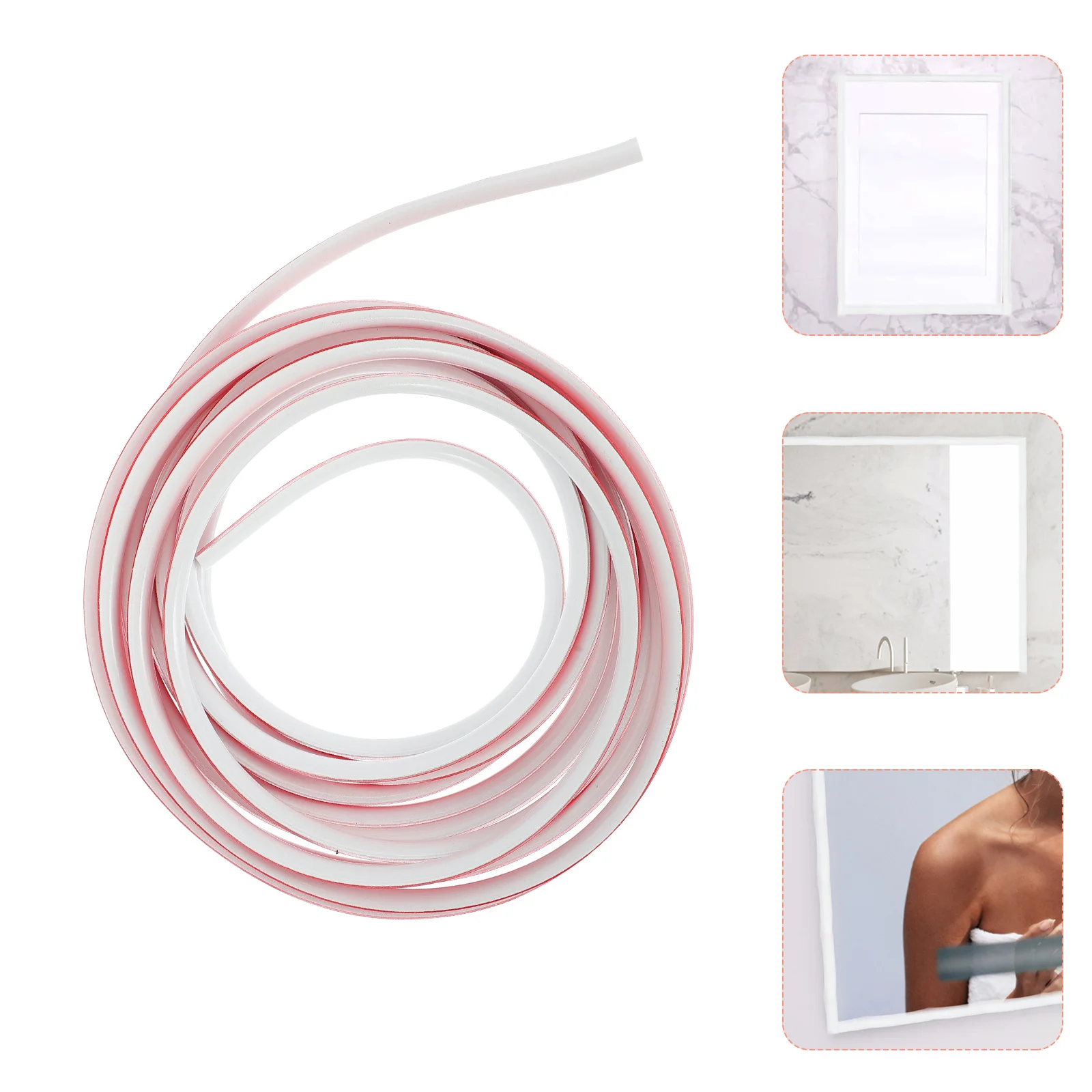 

1 Roll Self-Adhesive Decor Seam Flexible Tile Trim Edging Waterproof Adhesive Seam Tile Floor Edges Strip Mirror Edges Seal