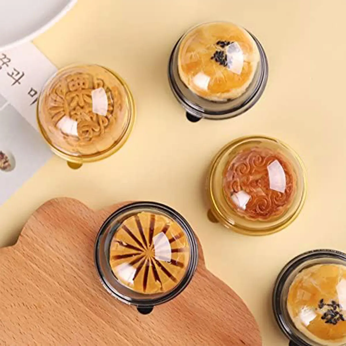 50Pcs Mini Dessert Cake Box Container Transparent Cupcake Pastry Baking Packaging Boxes Wedding Party Supplies Christmas Gifts