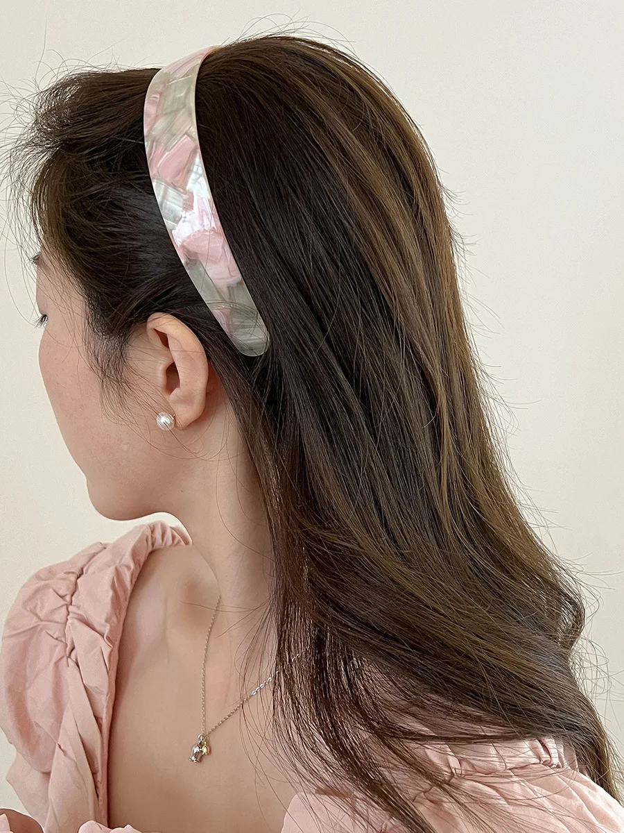 

Luxury Headband Tortoiseshell Acetate Wide Korean Design 2025 New Non Denting Thickened Hair Accessories Women's Chic Essential