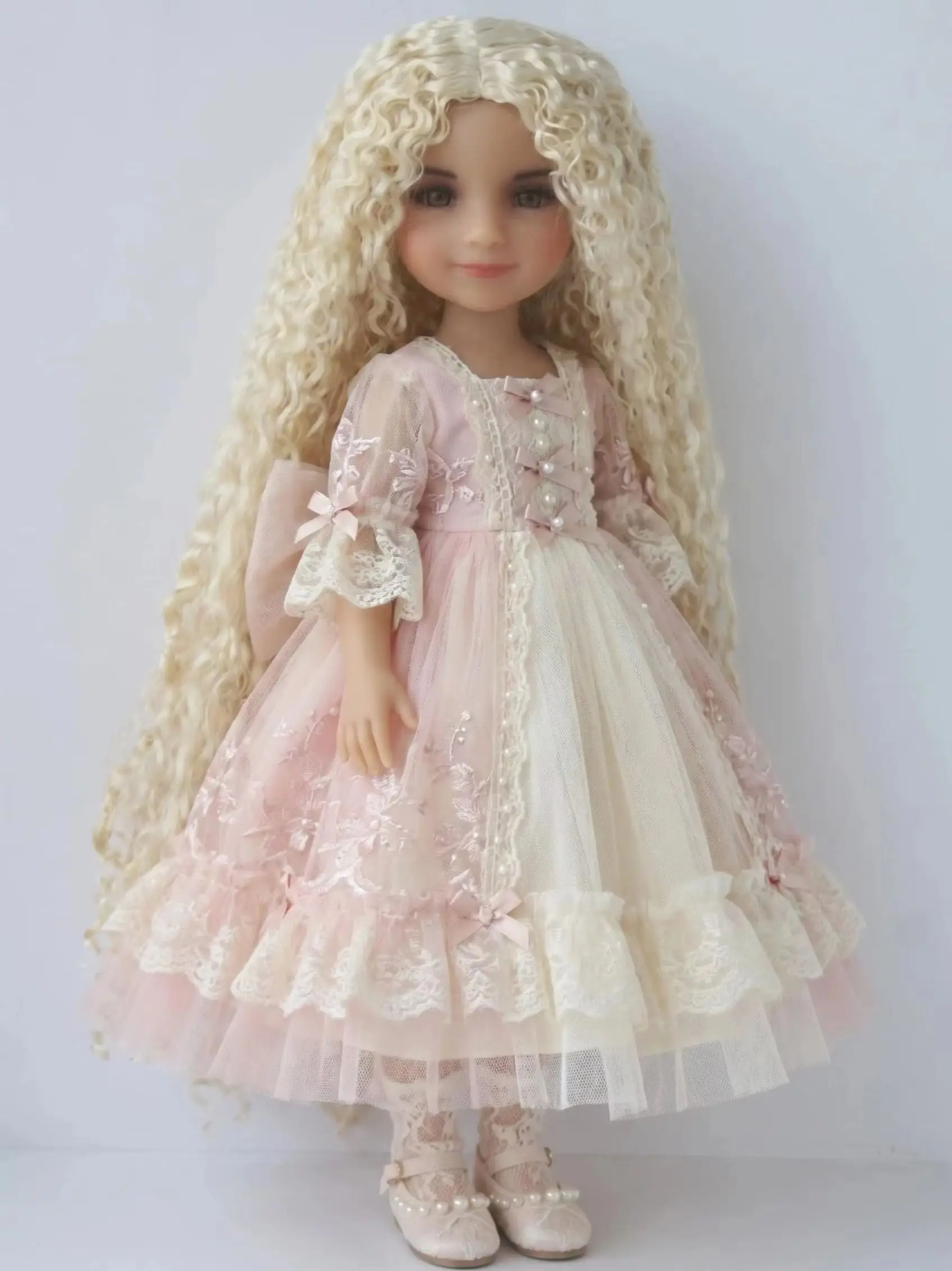 JD220 1/6 1/4 1/3 Fashion BJD Synthetic Mohair Doll Wig Size 6-7inch 7-8 inch 8-9inch 9-10inch Long Wigs Curly Soft Hair