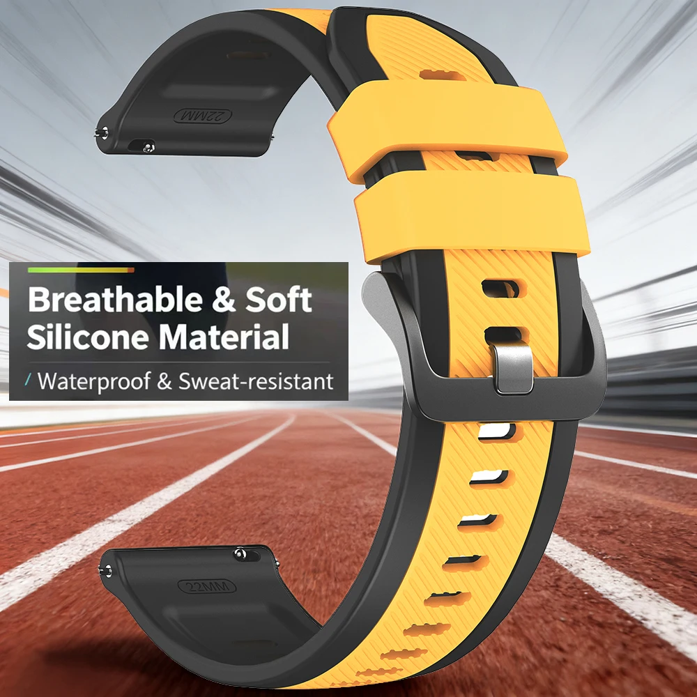 22mm Silicone Band For Huawei GT6 pro 46mm Sports Watchband For Huawei Watch 5 4/GT6 GT5 GT4 GT3 2 46mm Strap Replaceable Correa