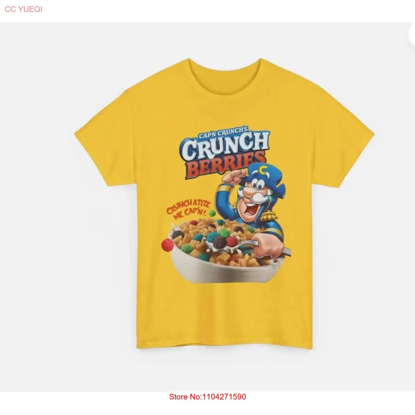 Captain Crunch Berry Cereal T Shirt for Lovers vintage Washed Soft Breathable Versatile streetwear Slightly Casual Comfortable